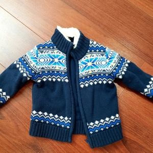 Zip up sweater cardigan 9 mo